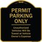 Signmission Designer Series-Permit Parking Unauthorized Vehicles Will Be Towed Veh, 18" x 18", BG-1818-9937 A-DES-BG-1818-9937 - alternate 1